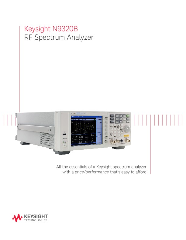 N9320B RF Spectrum Analyzer PDF Asset Page Keysight